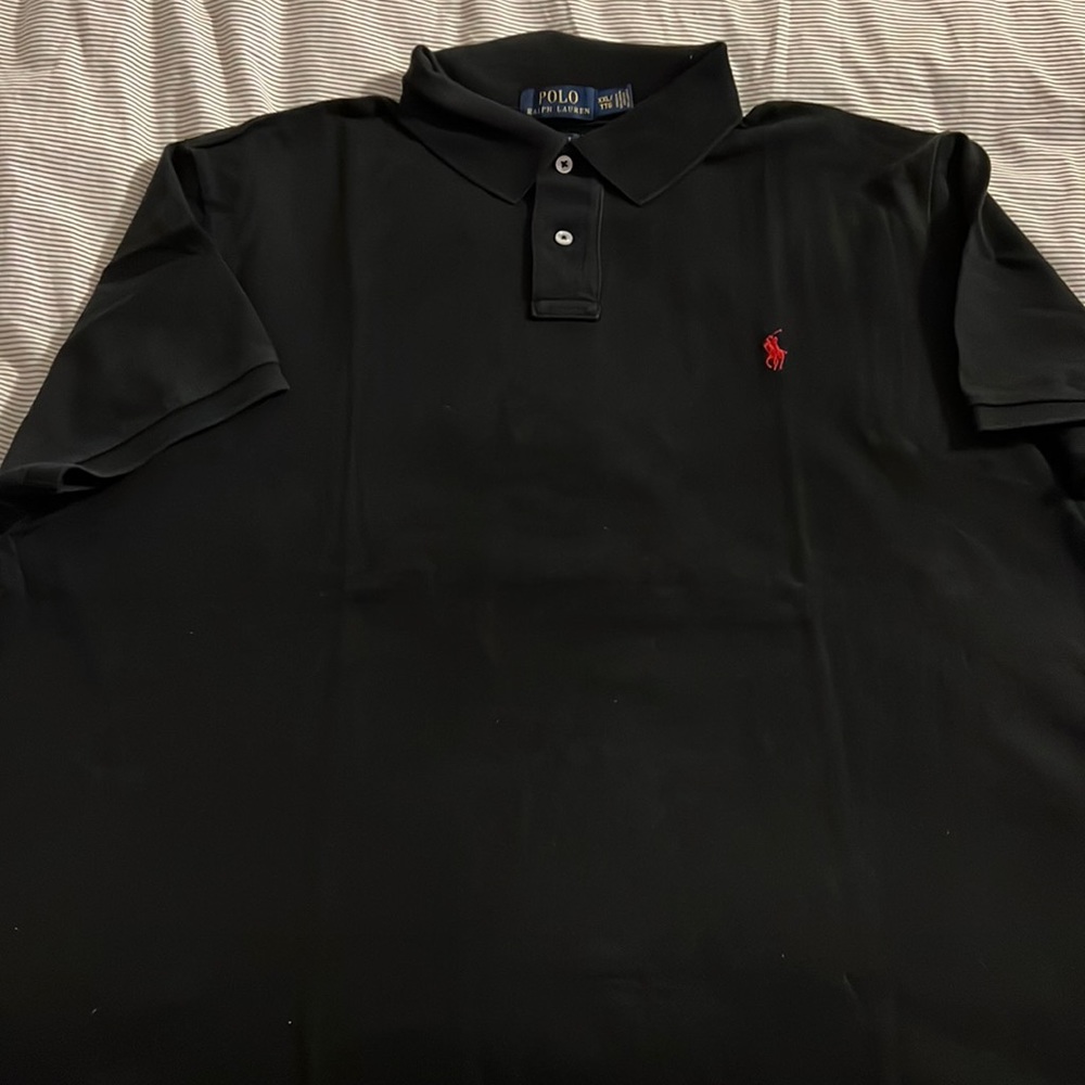 Polo Ralph Lauren black with red horse polo shirt XXL